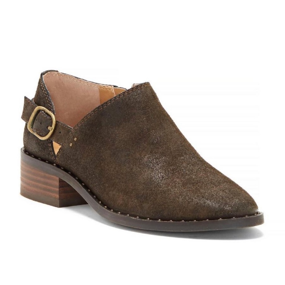 Lucky Brand Women's leather Gahiro Loafer cutout ankle bootie size 8 1/2
